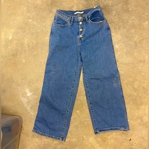 Levi’s High Rise Crop Wide Leg Sz 27